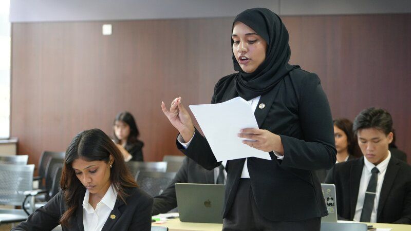 student law in classroom debate